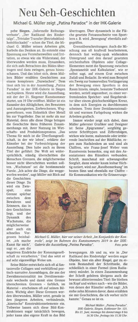 Siegener Zeitung · 2. Mai 2019